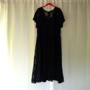 New Torrid Black Lace Midi Dress size 16